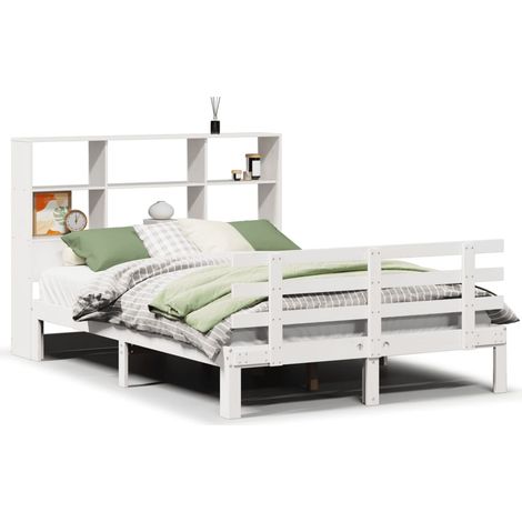 Maison Exclusive - Letto Libreria senza Materasso Bianco 140x200 cm Legno di Pino