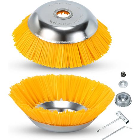 Lot de 2 brosses à désherber Jopassy en nylon, accessoire pour débroussailleuse Stihl, brosse de 25,4 x 200 mm (1/5)