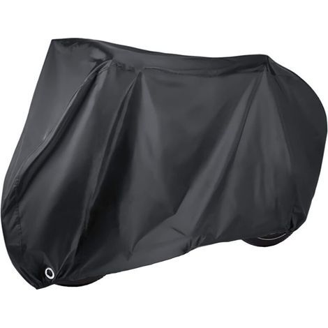 Telo copribici impermeabile, copertura protettiva per esterni per 1 o 2 biciclette, telo antipioggia in nylon 210D con fori di chiusura, impermeabile, antipolvere, antineve, resistente ai raggi UV (L) (1/4)