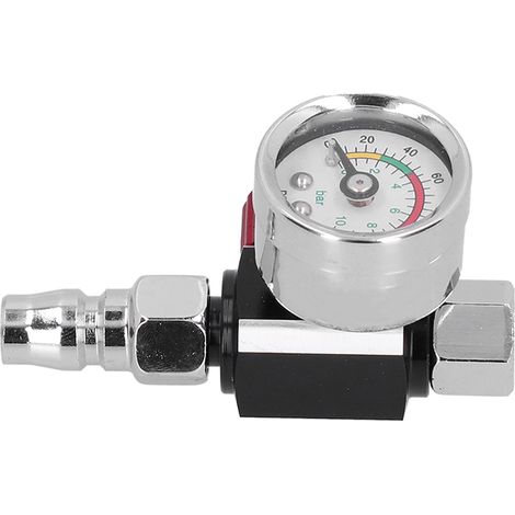 G1/4-Zoll-Gewinde-Spritzpistolen-Luftdruckregler, Druckregelventil, Manometer (1/5)