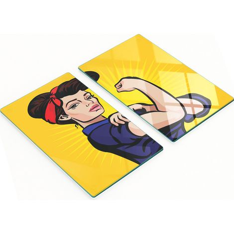 Tablas de vidrio decorativas multifuncionales para la cocinera (2 x 30 x 52 cm)