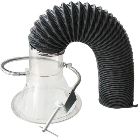 Extracteur de fumée de soudure pour bras d'aspiration industrielle hotte soudure extracteur de fumées mini micro mécanique système de atelier filtration d'air (100-230mm avec tube en nylon 2m) (1/5)
