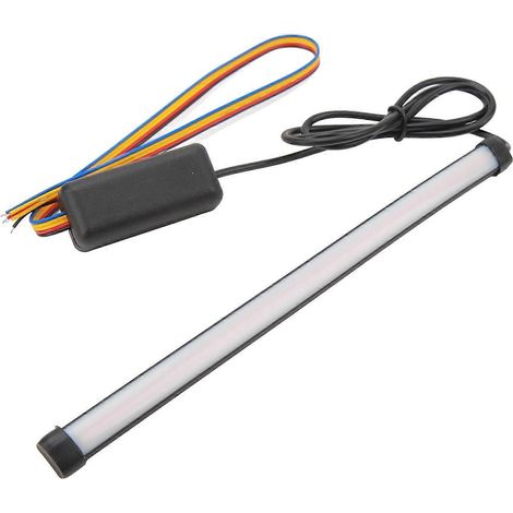 Barre lumineuse arrière 12 V avec fonction feu stop et feu de position, feux stop et clignotants jaunes et rouges continus pour voitures, motos et véhicules électriques