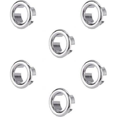 Anillo de rebosadero para fregadero, 6 piezas anillo de rebosadero para fregadero tapa de rebosadero, anillo de rebosadero para fregadero para baño, cocina, fregadero (1/4)