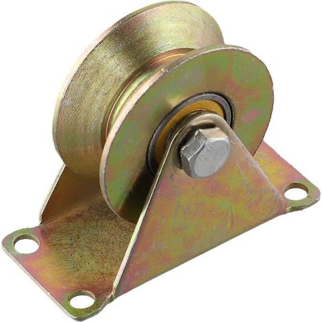 Stahlseilrolle für Seile mit 18 mm Seildurchmesser, zwei Lager, 60 mm Durchmesser, Stahlkonstruktion