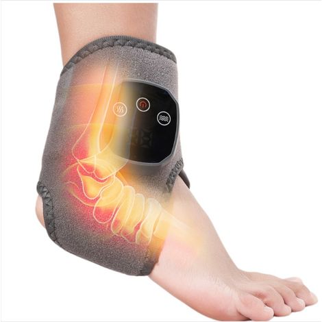 Masseur de cheville intelligent sans fil — Chauffant avec pétrissage simulé, modes vibration, chaleur réglable, USB-C 1100mAh, minuterie 60min (usage non médical) (1/5)