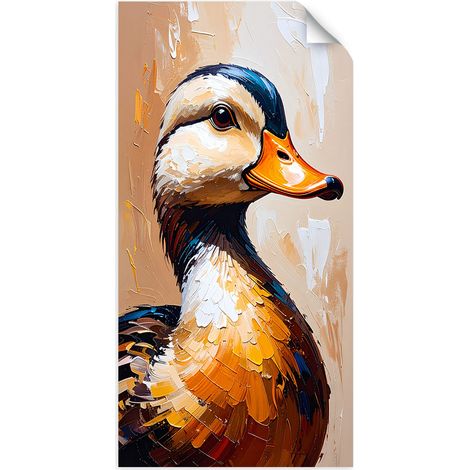 Selbstklebendes Poster – Wandsticker Ente Vogel Tier 50x100 cm (1/3)