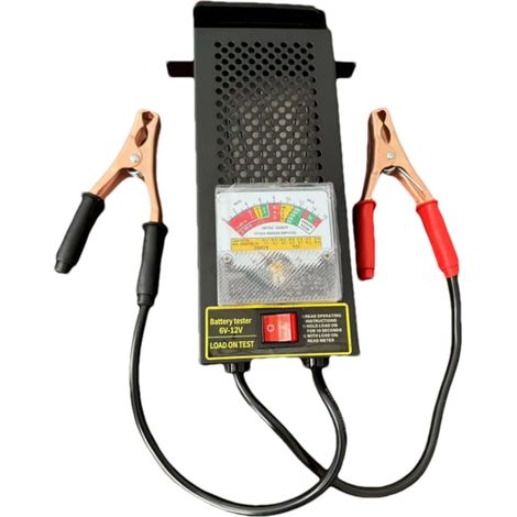 Testeur et testeur de batterie 12 V robuste et fiable – Testeur de batterie et d'alternateur, pour tondeuses à gazon, camions, camping-cars, motos, quads, bateaux, moteurs de véhicules (1/5)