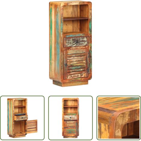 Vintage Holz - Highboard 45x32x110 cm Altholz Massiv (1/5)