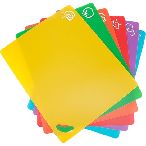 Ensemble de 6 planches à découper flexibles et antidérapantes pour légumes et viande, ustensiles de cuisine (1/5)