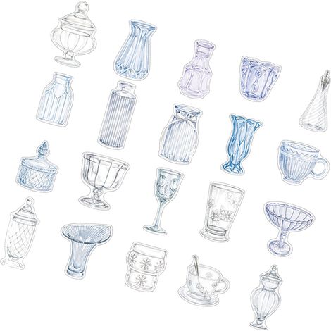 40 Planer-Sticker zum Selbermachen – Dekorative Alltags-Scrapbook-Sticker für Etiketten, Scrapbooking, Wasserflaschen, Laptops, Handys, Gitarren, Gepäck und Brillen (1/5)