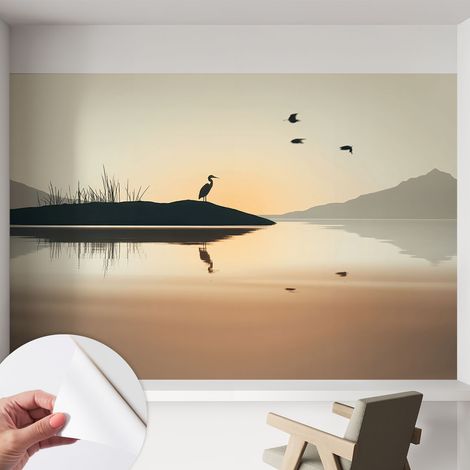 Papier peint autocollant adhésif avec imprimé motifs uniques apparence moderne Le silence du matin 152x104 cm (1/5)