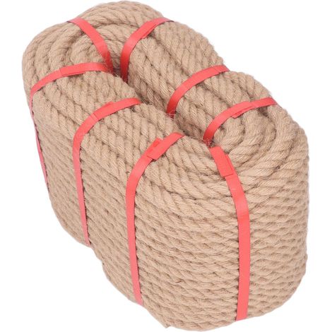 GARRYFIZH Corde en chanvre tressée multibrins, 50 mètres, 18 mm de diamètre, pour une protection optimale lors de vos loisirs créatifs et de la décoration intérieure. Idéale pour le bricolage et la dé (1/5)