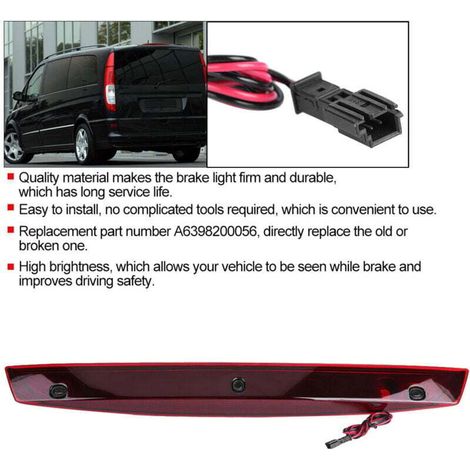 Faro posteriore superiore per Mercedes W639 Vito Viano 2003-2015 A6398200056 (Rosso) (1/5)