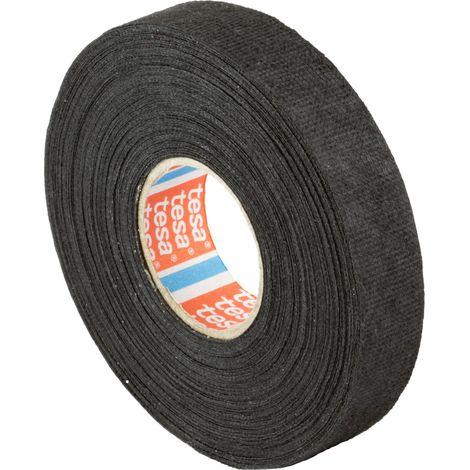 Cinta aislante negra Tesa Strong Resistente con pelusa, 15 m x 19 mm (1/4)