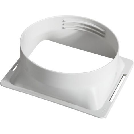BUNTHAUS Interface de Tuyau de Conduit D'échappement Climatiseur Adaptateur, 150mm/5.9in Embout Climatiseur Mobile, Raccord pour Tuyau D'évacuation Climatiseur, Portable ABS Carré vers Rond, Fileté Un (1/5)