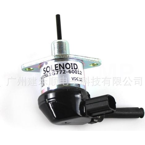 1G772-60014 Fuel Stop Solenoid Valve 12V Suitable for Kubota V3300 M5040 M6040 (1/4)
