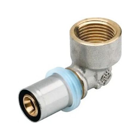 Coude à sertir pour tube multicouche Ø26 taraudage femelle 20x27