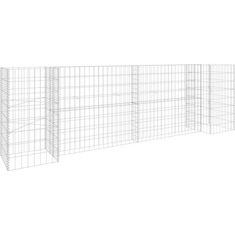 Maison Exclusive - Gabbione Fioriera ad "H" in Filo di Acciaio 260x40x80 cm (1/5)