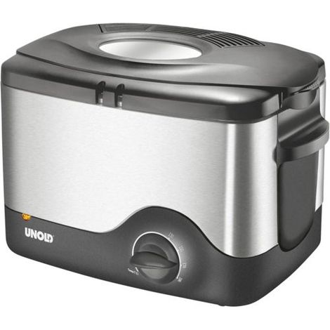 Unold 58615 Fritteuse Kompakt Edelstahl-Schwarz (1/5)