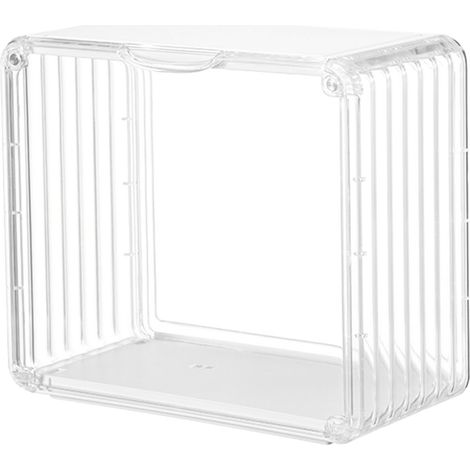 Transparente Aufbewahrungsbox mit Magnetverschluss für Puppen, ideal für ein Puppenhaus. (1/5)