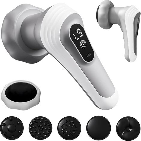 Appareil de Masseur Anti Cellulite avec 9 Niveaux Réglables, Drainage Lymphatique Électrique avec 5 Têtes de Massage et 1 Coussin de Tête (1/5)