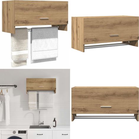 vidaXL Kleiderschrank Artisan-Eiche 70x32,5x35 cm Holzwerkstoff