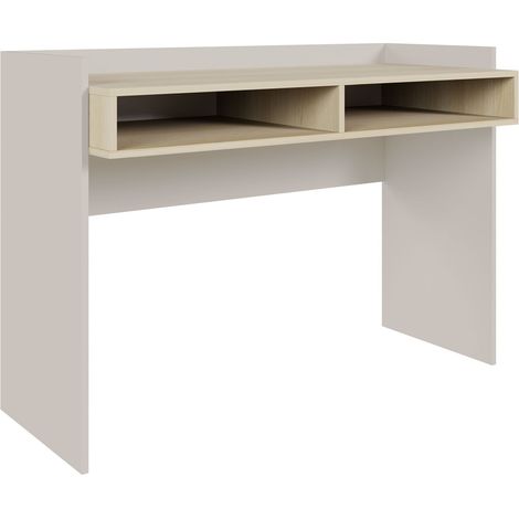 Selsey Tabise – Schreibtisch mit zwei Fächern, Kaschmirbeige / Eicheoptik, 120 × 53 cm