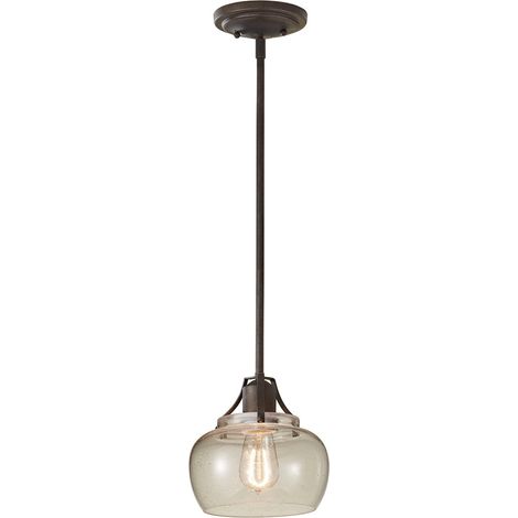 Elstead Urban Renewal - Sospensione Mini Soffitto Cupola 1 Luce Ruggine, Ferro, E27 (1/2)