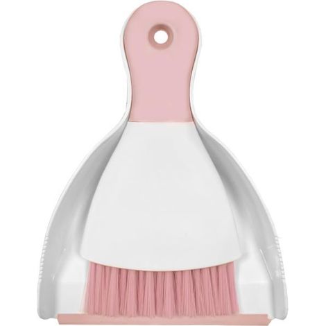 Mini balai et pelle à poussière petit ensemble pelle et balayette clavier de table de cuisine canapé pour animaux (rose) (1/5)