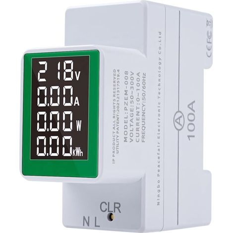 PZEM-008 Digitaler Stromzähler – Präzise Messung von Wechselspannung/-strom 50 Hz mit hintergrundbeleuchtetem Display