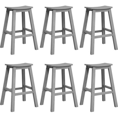 Maison Exclusive - Garten Bar Set 6 pcs Hellgrau HDPE (1/5)