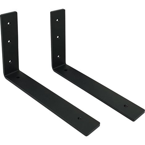 Lot de 2 Equerre Etagere Murale, Supports Pour étagères Lourdes Industrielles, Equerre Charge Lourde, Supports en L, 5 mm d'épaisseur avec Vis (30 cm) (1/5)