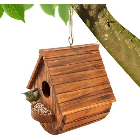 Nichoirs pour Oiseaux d'Extérieur Mangeoire pour abeilles en forme de larme en bois Maisons à Oiseaux en Bois Habitat à Papillons Pour Merle Bleu, Moineau Sauvage, Jardin, Terrasse, Porche, Balc (1/5)