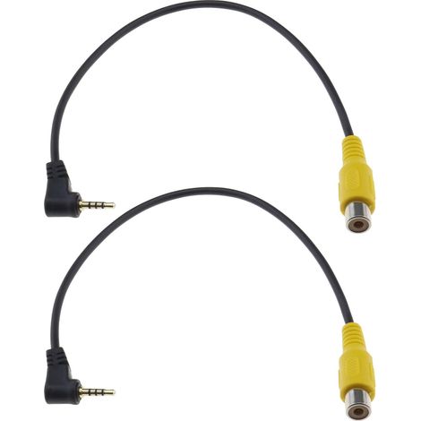 2 x TRRS-Stecker für 2,5-mm-RCA-Stecker für automatische GPS-Navigation, AV-RCA-Audio-Adapterkabel, 19 cm