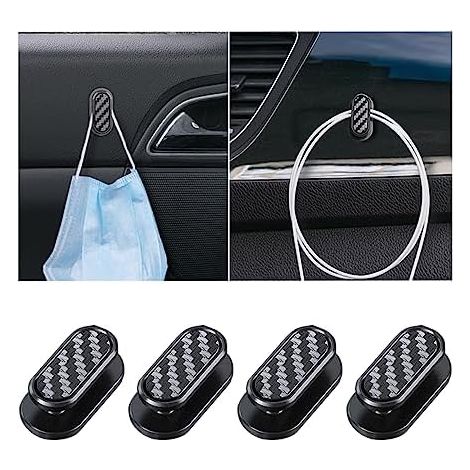 Filiyano – câble de chargement – Crochets de voiture miniatures multifonctionnels (18 x 13 x 36 mm, lot de 4) pour tableau de bord, pour masque, clés (1/5)