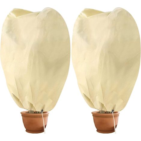 Winterschutz für Pflanzen, Winter Pflanzenschutzhaube für kübelpflanzen, Frostschutz Schutzhaube, Winter Frostschutz Vlies (100x80cm)-2pcs (1/5)