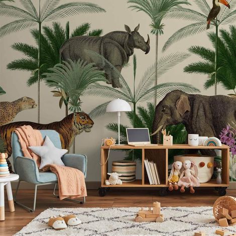 Carta da parati artgeist Jungle Land colorata 400x280 cm