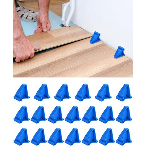 Set of floor spacers for laying parquet and laminate, triangular design with and inch gaps (1/5)