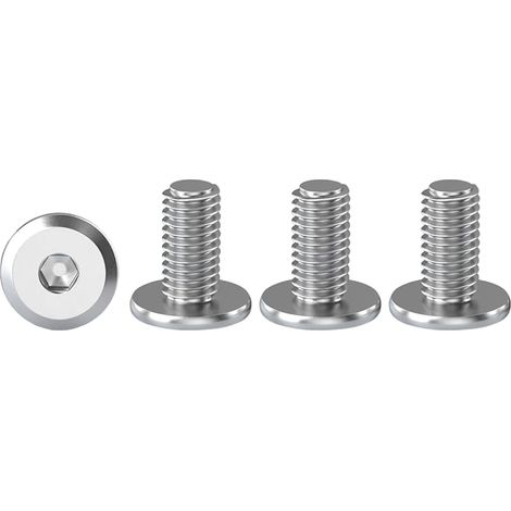 Vis à Tête Cylindrique à Six Pans M4 X 10 mm - Boulons à Tête Plate Hexagonale en Acier Inoxydable A2 V2A - Lot De 20 (1/5)