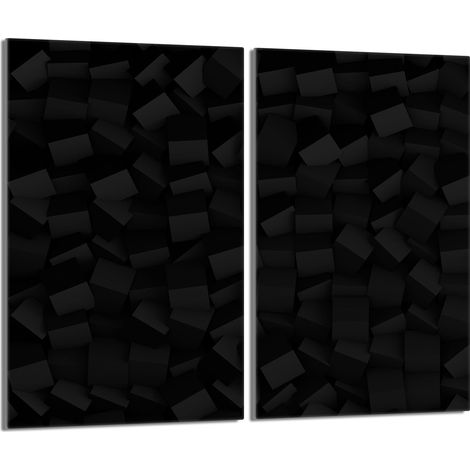 Placa protectora de vidrio para estufa 2x30x52 Negra (1/5)