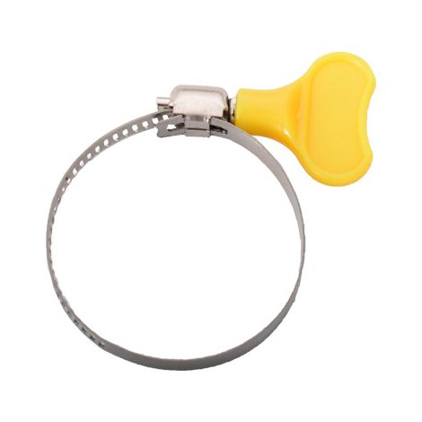 8 Pcs Collier de Serrage, Collier Serrage Inox Réglable 21-38mm Collier Durite, Collier de Serrage pour Tuyau d'Eau Tube d'Automobiles Câble Piscine Robinet (Poignée jaune)