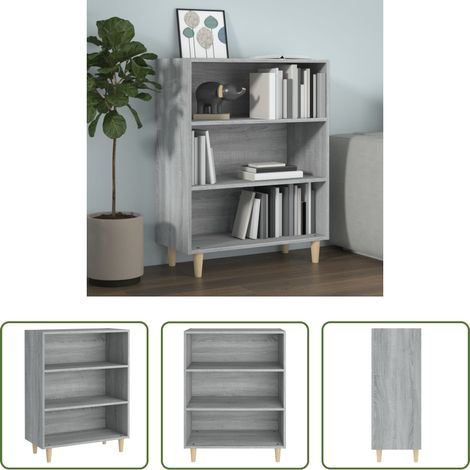 Holzbeistelltisch Sonoma -  Sideboard Grau Sonoma 69,5x32,5x90 cm Holzwerkstoff (1/5)