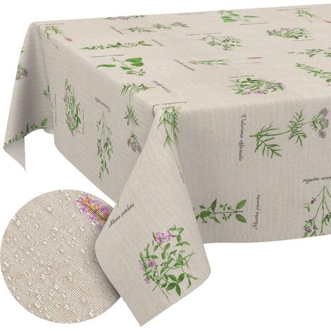 Nappe enduite bio aromatique Ronde Ø 140 cm intérieur/extérieur (1/5)