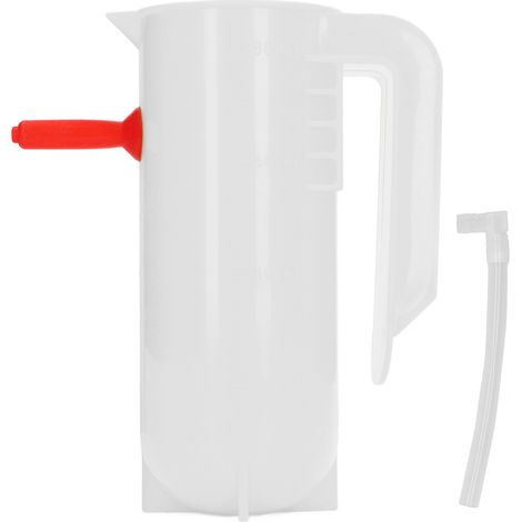 Biberon pour agneau 800ML avec graduation précise, distributeur de lait pour veau, chèvre, petit animal, tétine incluse, poignée antidérapante, blanc. (1/5)