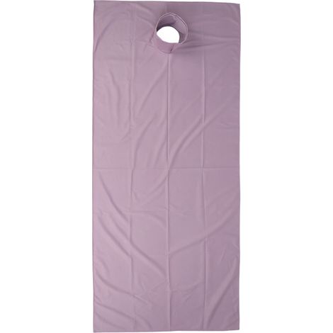 Nappe de salon de beauté en fibre synthétique, couvre-lit de massage spa 90 x 200 cm / 35,4 x 78,7 pouces, violette avec trous-AquaForge