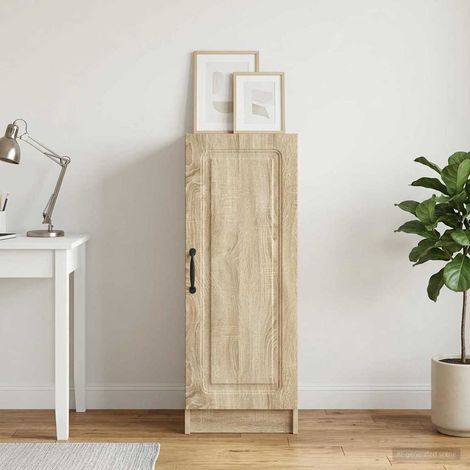 Buffet de rangement en bois d’ingénierie, chêne sonoma, 33 x 34,5 x 87 cm - PANGIVO (1/5)