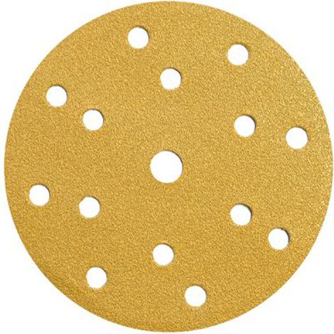 Disque Abrasif Ø150 mm 15 Trous Grain P80 Eco Jaune (1/3)