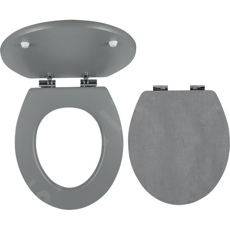 Novaservis Prestige - Siège de toilette, MDF, Softclose, gris béton WC/SOFTSTONE2 (1/2)
