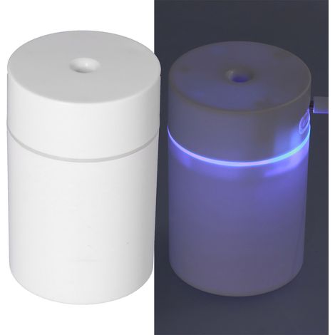 Mini humidificateur, purificateur d'air silencieux, vaporisateur d'eau pour le remplissage, petit humidificateur USB créatif pour voiture, blanc. (1/5)